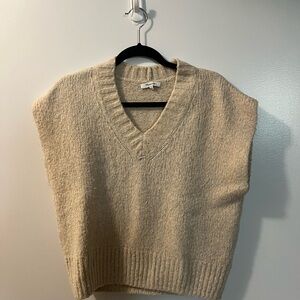 Cozy Tan Knit Sweater Vest
